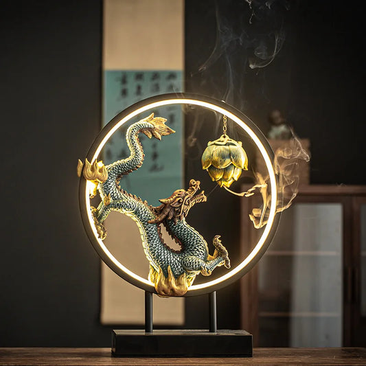 Brûleur d’encens dragon ancestral chinois